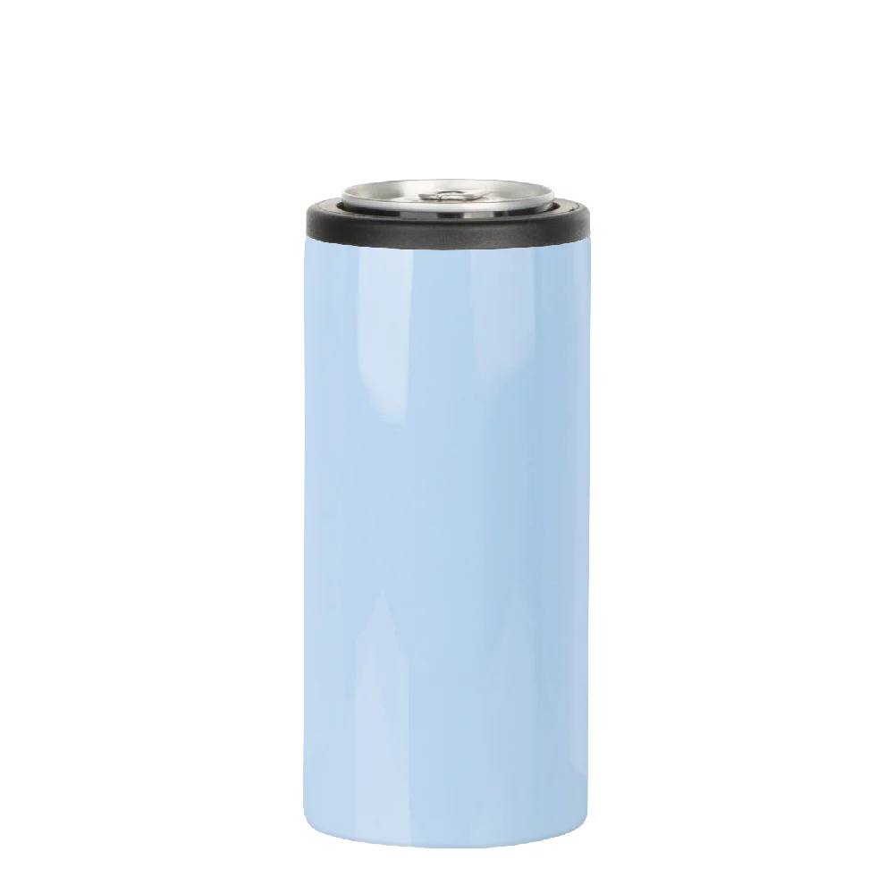 12oz 360ml Sublimation Stainless Steel Slim Can Cooler(Glossy Light Blue) thumbnail 1