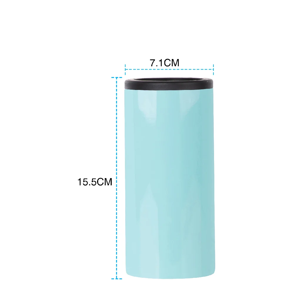 12oz 360ml Sublimation Stainless Steel Slim Can Cooler(Glossy Mint Green) thumbnail 6