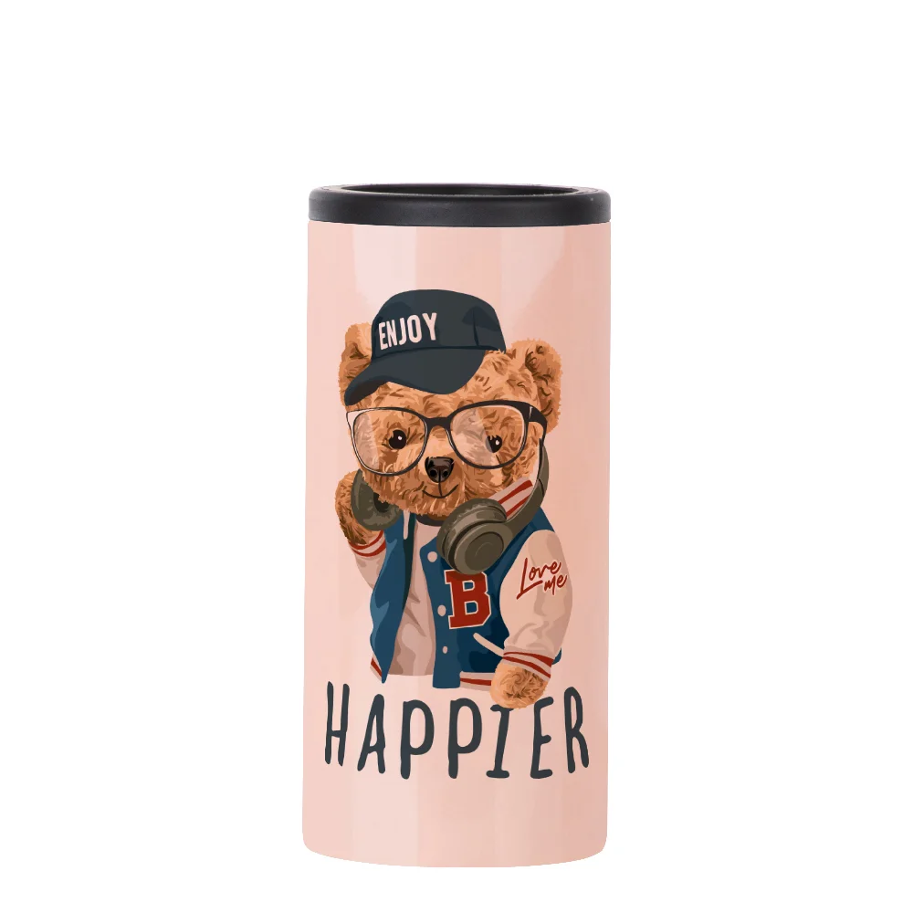 12oz 360ml Sublimation Stainless Steel Slim Can Cooler(Glossy Orange) thumbnail 2