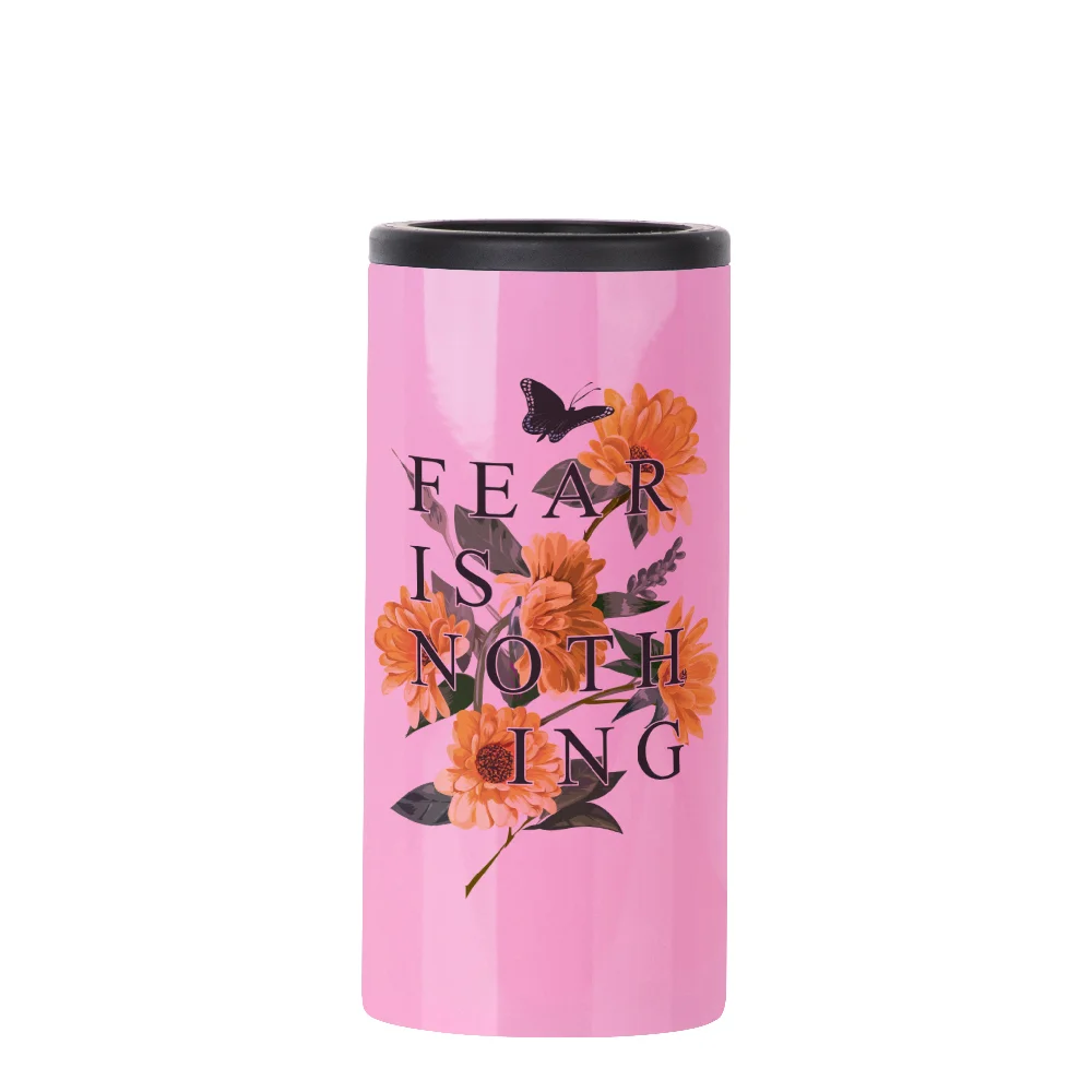 12oz 360ml Sublimation Stainless Steel Slim Can Cooler(Glossy Pink) thumbnail 2