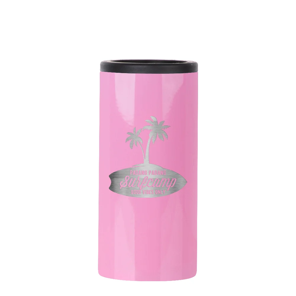12oz 360ml Sublimation Stainless Steel Slim Can Cooler(Glossy Pink) thumbnail 3