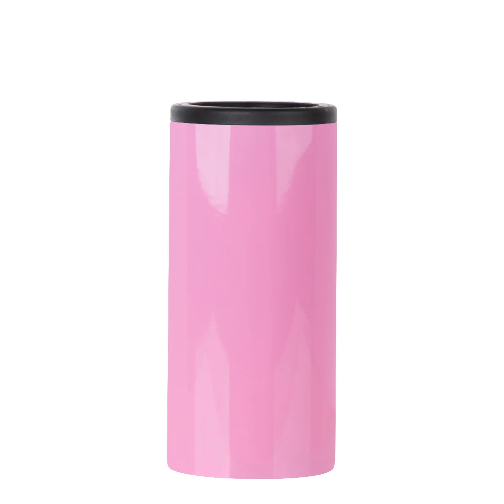 12oz 360ml Sublimation Stainless Steel Slim Can Cooler(Glossy Pink) thumbnail 5