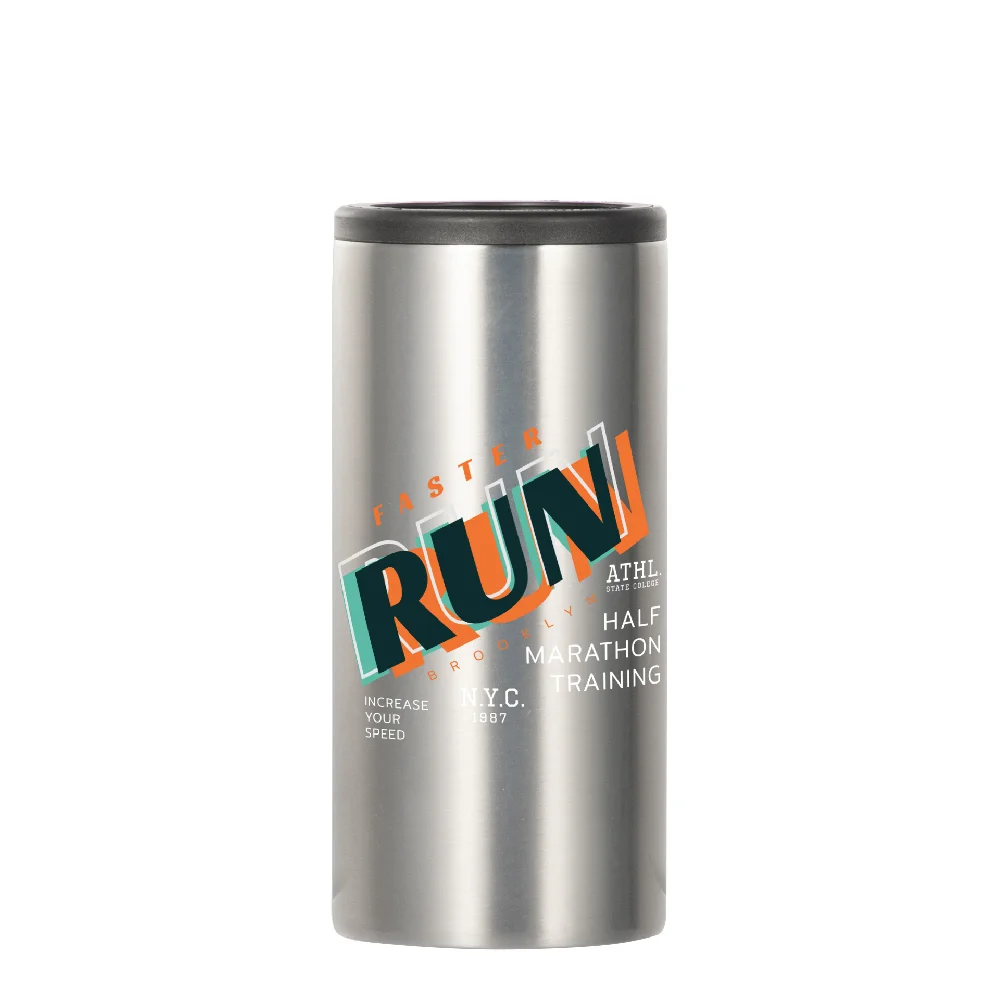 12oz 360ml Sublimation Stainless Steel Slim Can Cooler(Glossy Silver) thumbnail 6