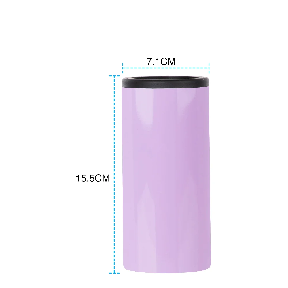 12oz 360ml Sublimation Stainless Steel Slim Can Cooler(Glossy Purple) thumbnail 4