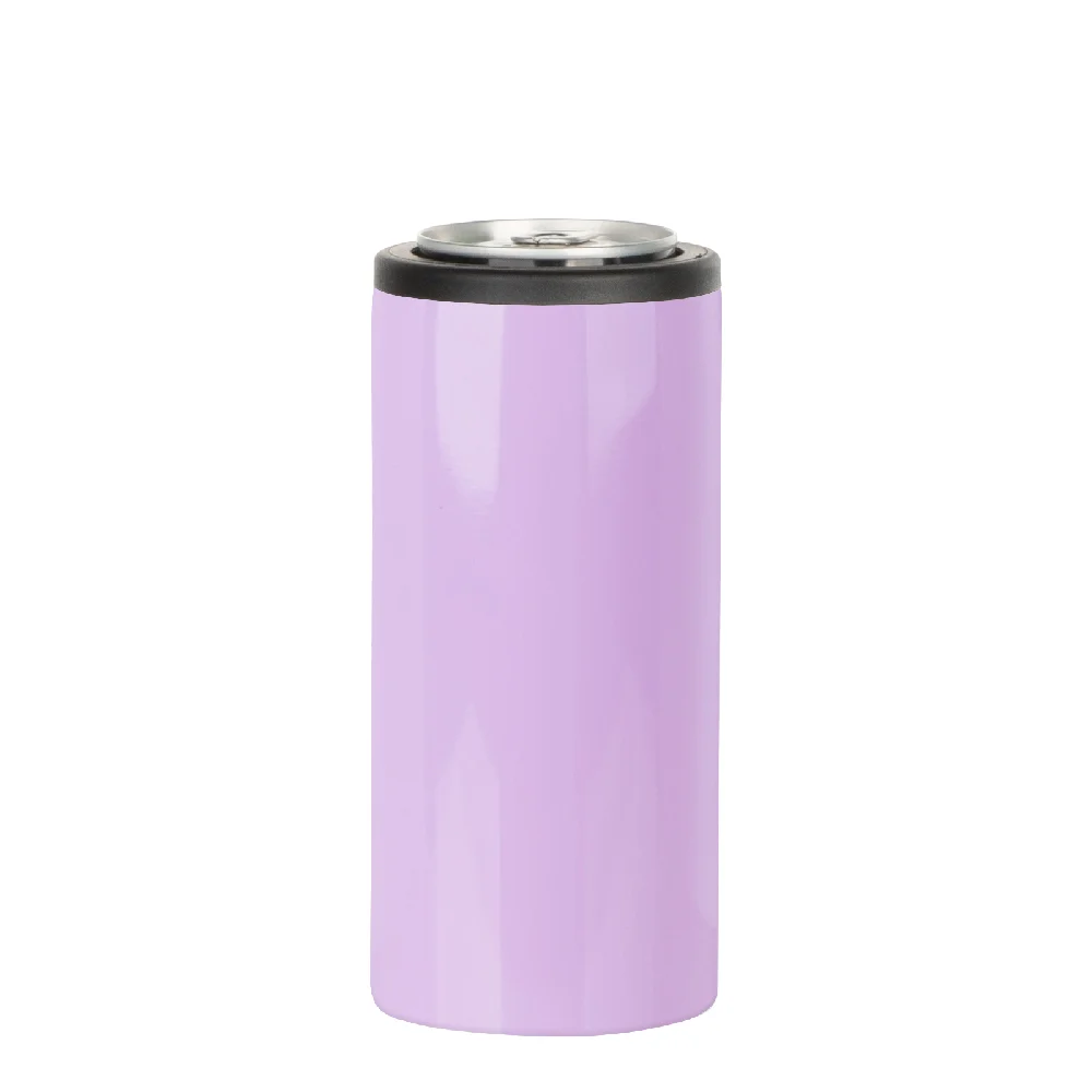 12oz 360ml Sublimation Stainless Steel Slim Can Cooler(Glossy Purple) thumbnail 1