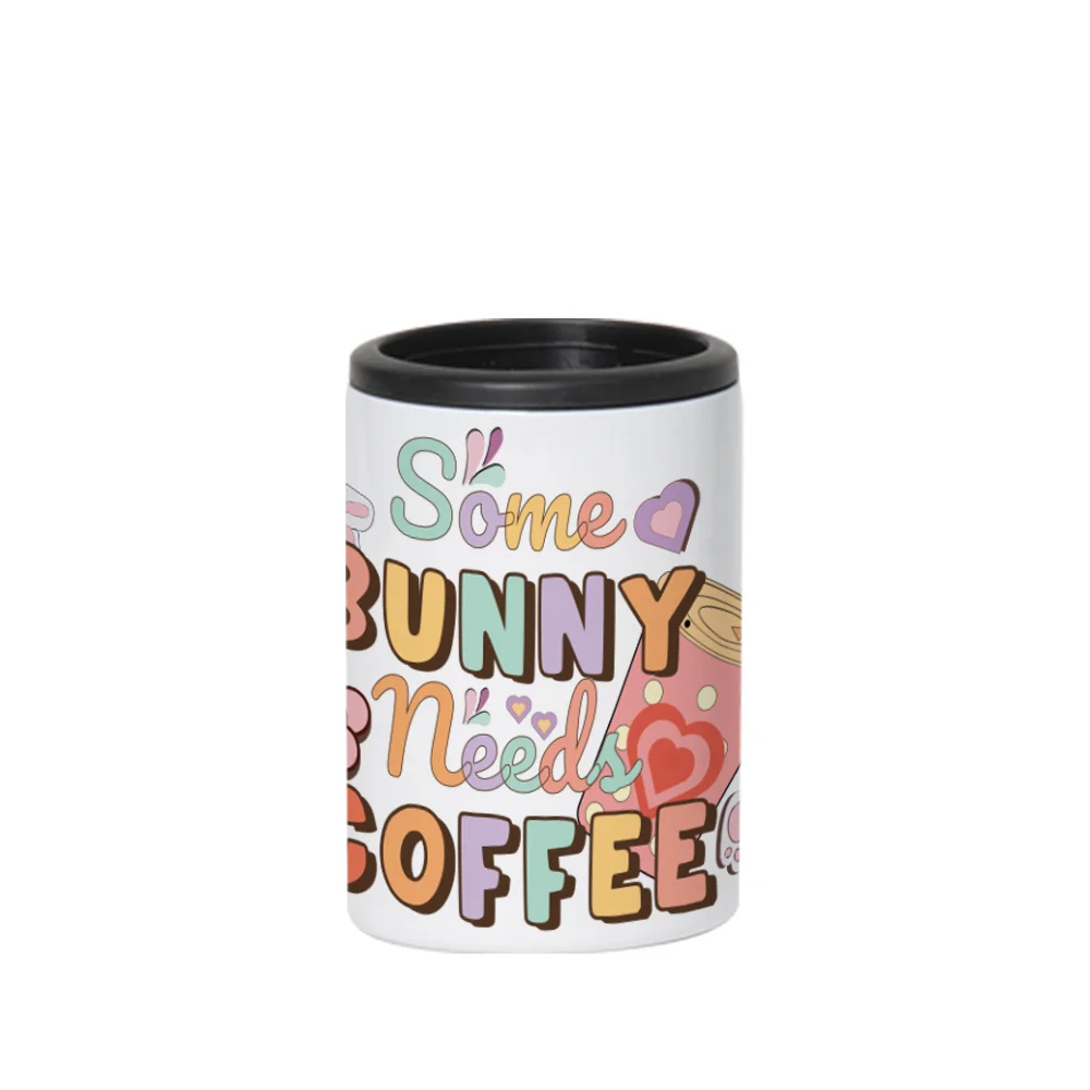 12oz Sublimation Can Insulator White Stainless Steel Can Cooler thumbnail 3