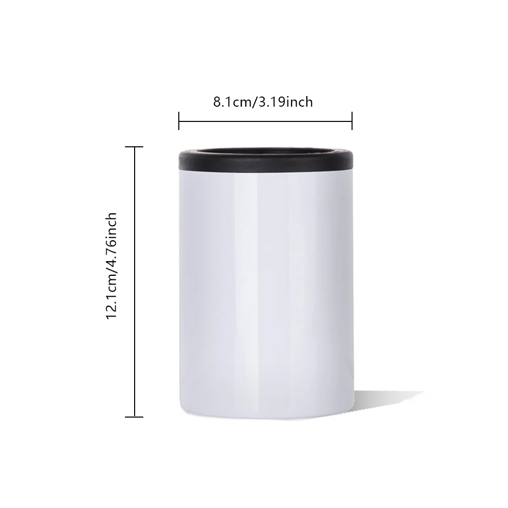 12oz Sublimation Can Insulator White Stainless Steel Can Cooler thumbnail 6