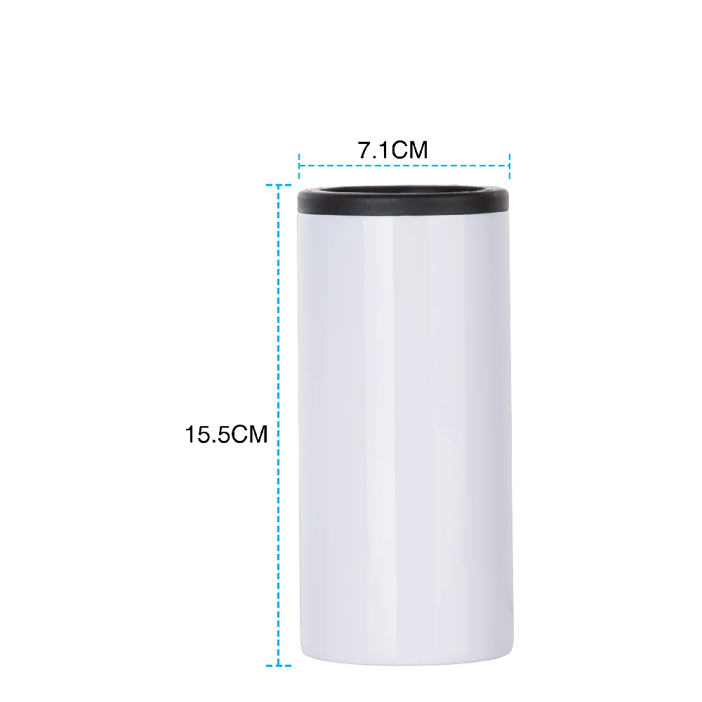 12oz 360ml Sublimation Stainless Steel Slim Can Cooler(Glossy White) thumbnail 4