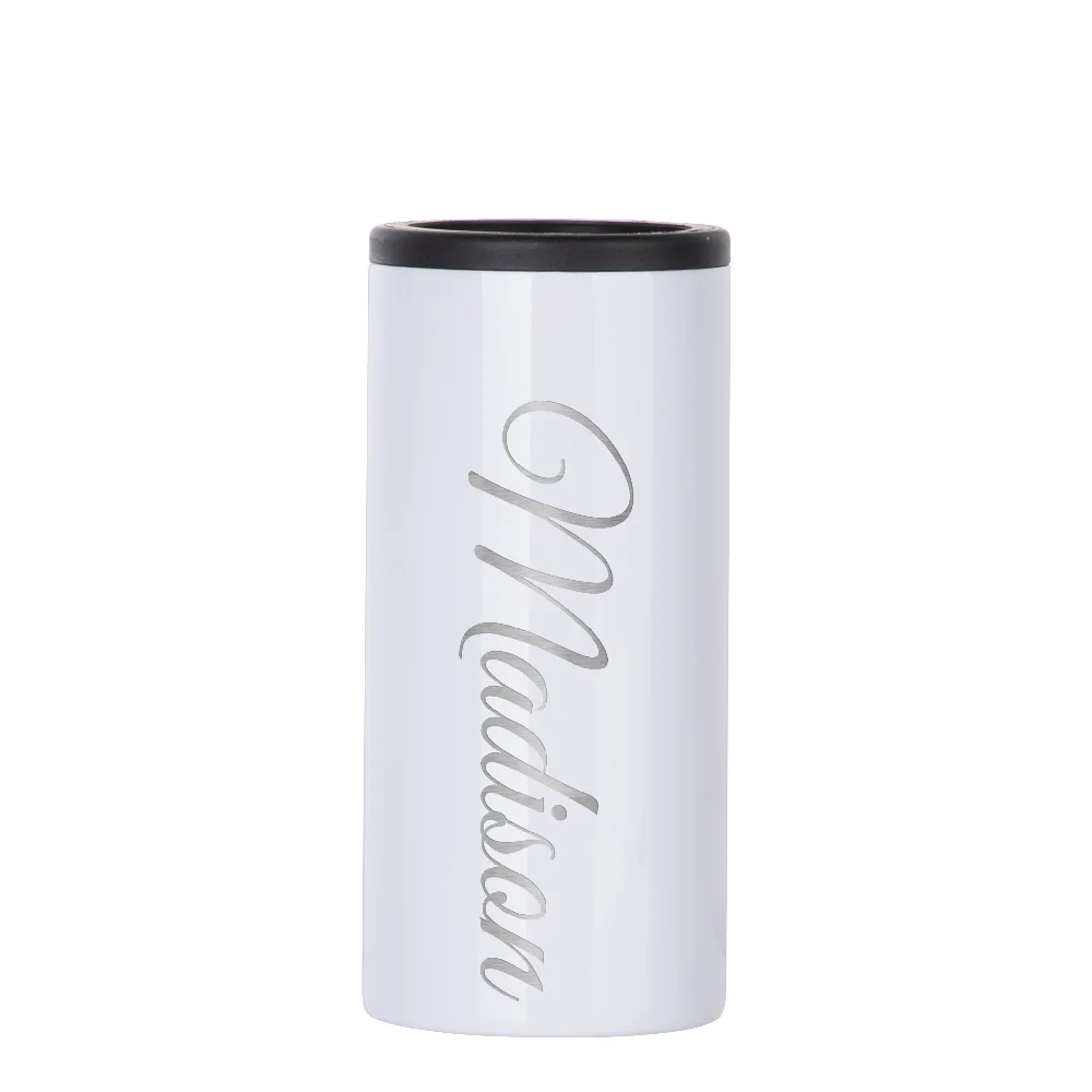 12oz 360ml Sublimation Stainless Steel Slim Can Cooler(Glossy White) thumbnail 5