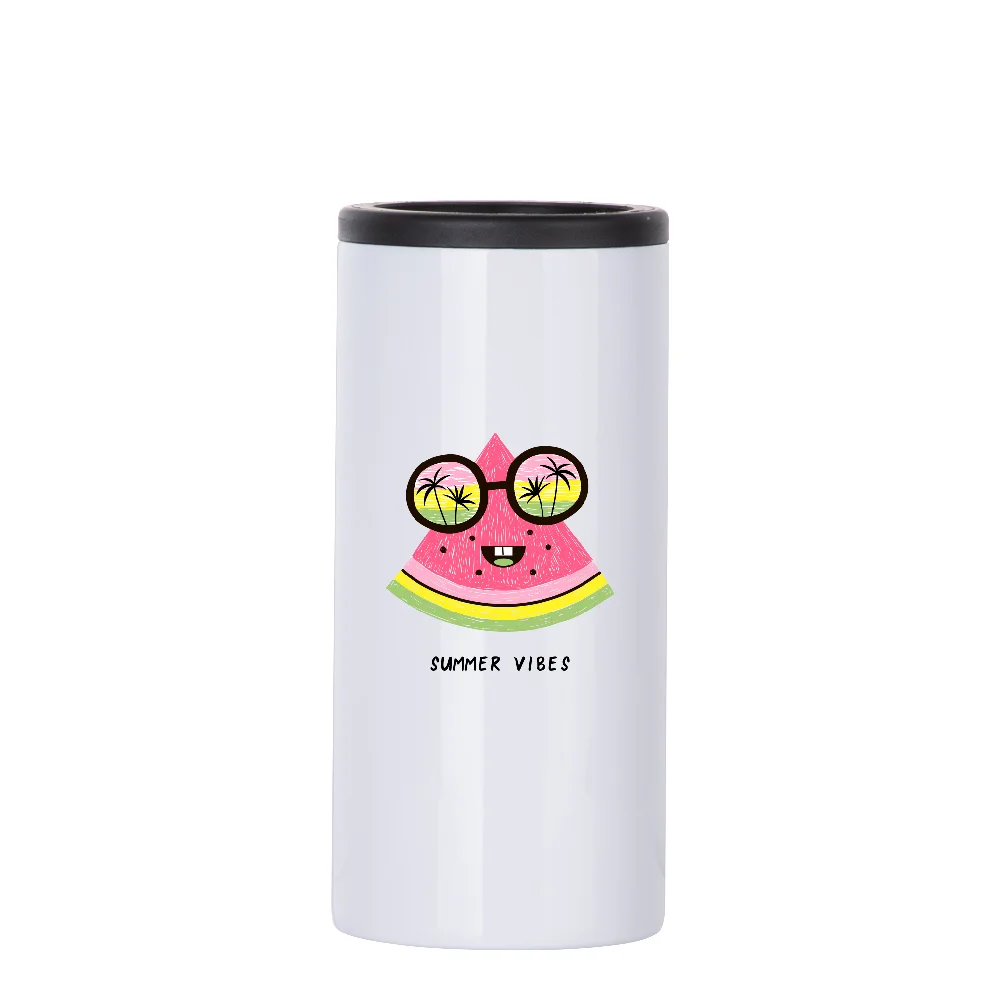 12oz 360ml Sublimation Stainless Steel Slim Can Cooler(Glossy White) thumbnail 6