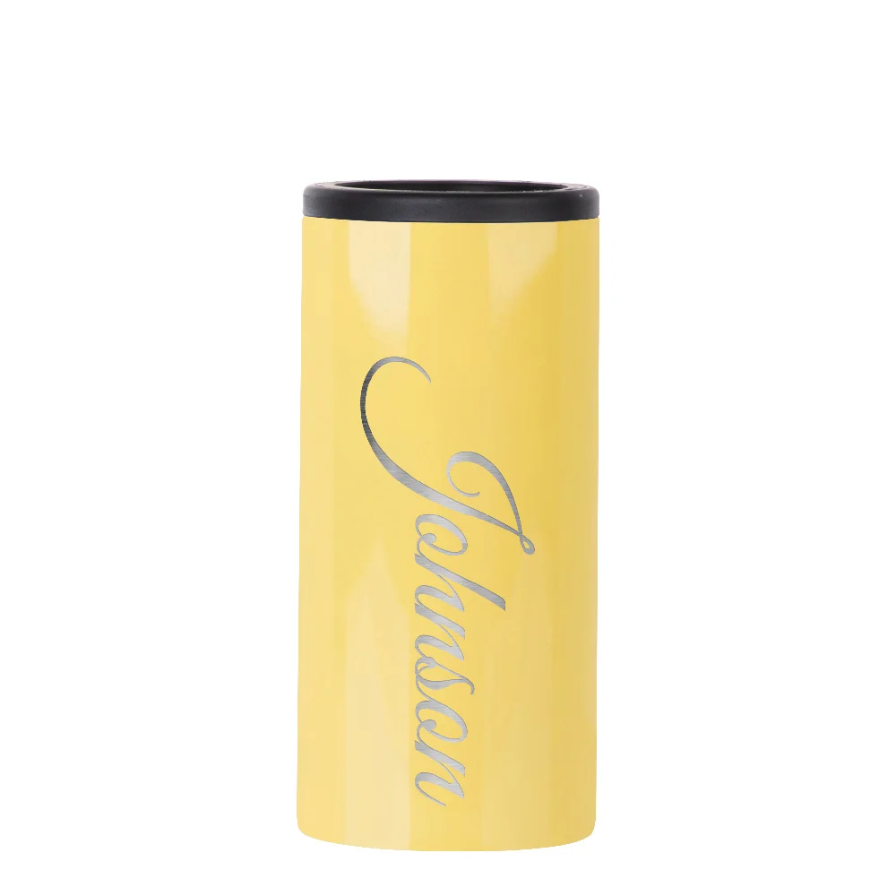 12oz 360ml Sublimation Stainless Steel Slim Can Cooler(Glossy Yellow) thumbnail 5