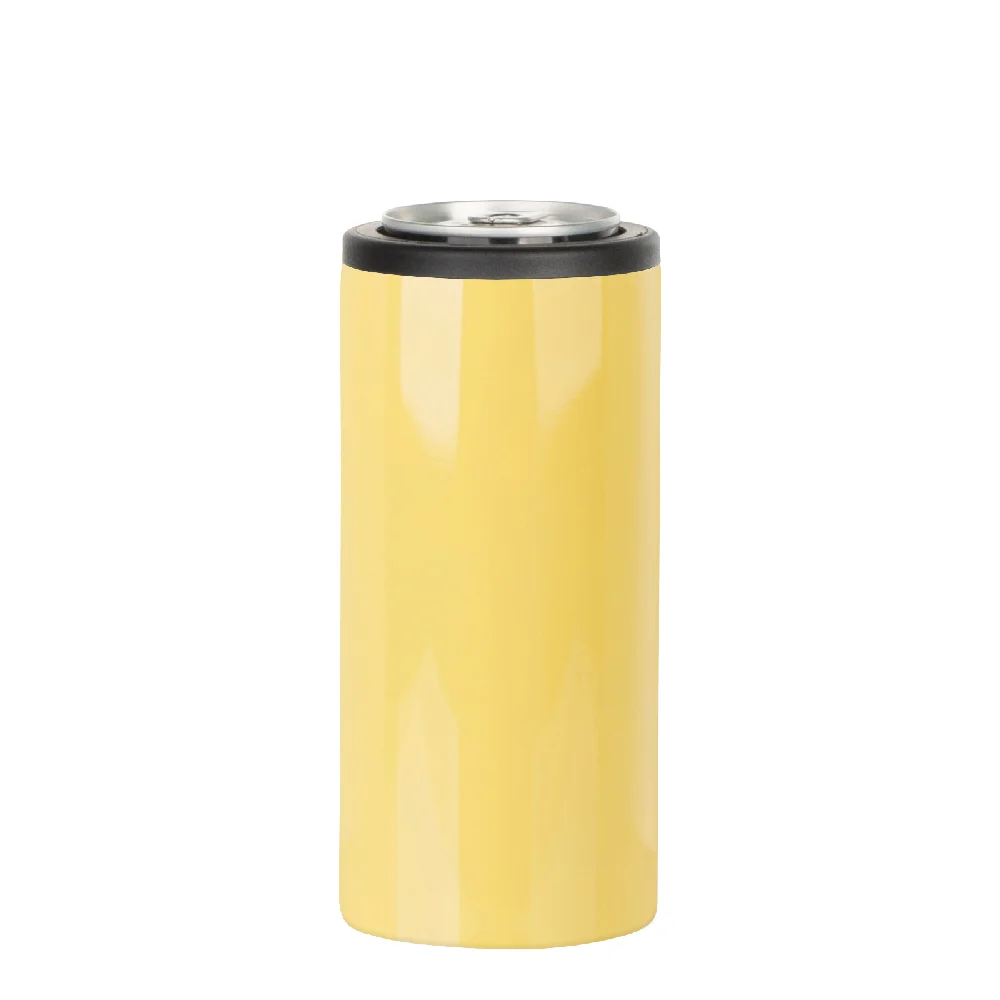 12oz 360ml Sublimation Stainless Steel Slim Can Cooler(Glossy Yellow) thumbnail 1