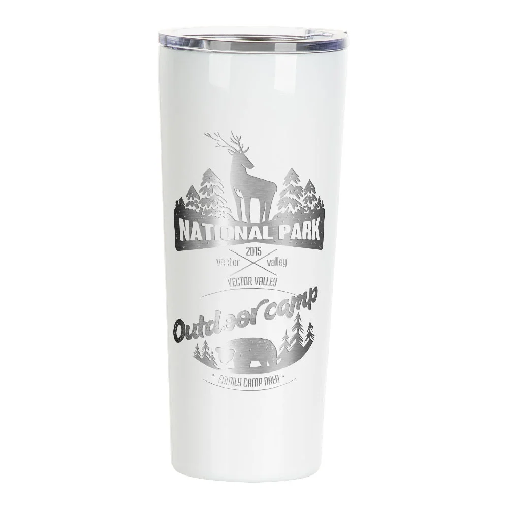 22oz/650ml Sublimation Stainless Steel Tumbler (White) thumbnail 3