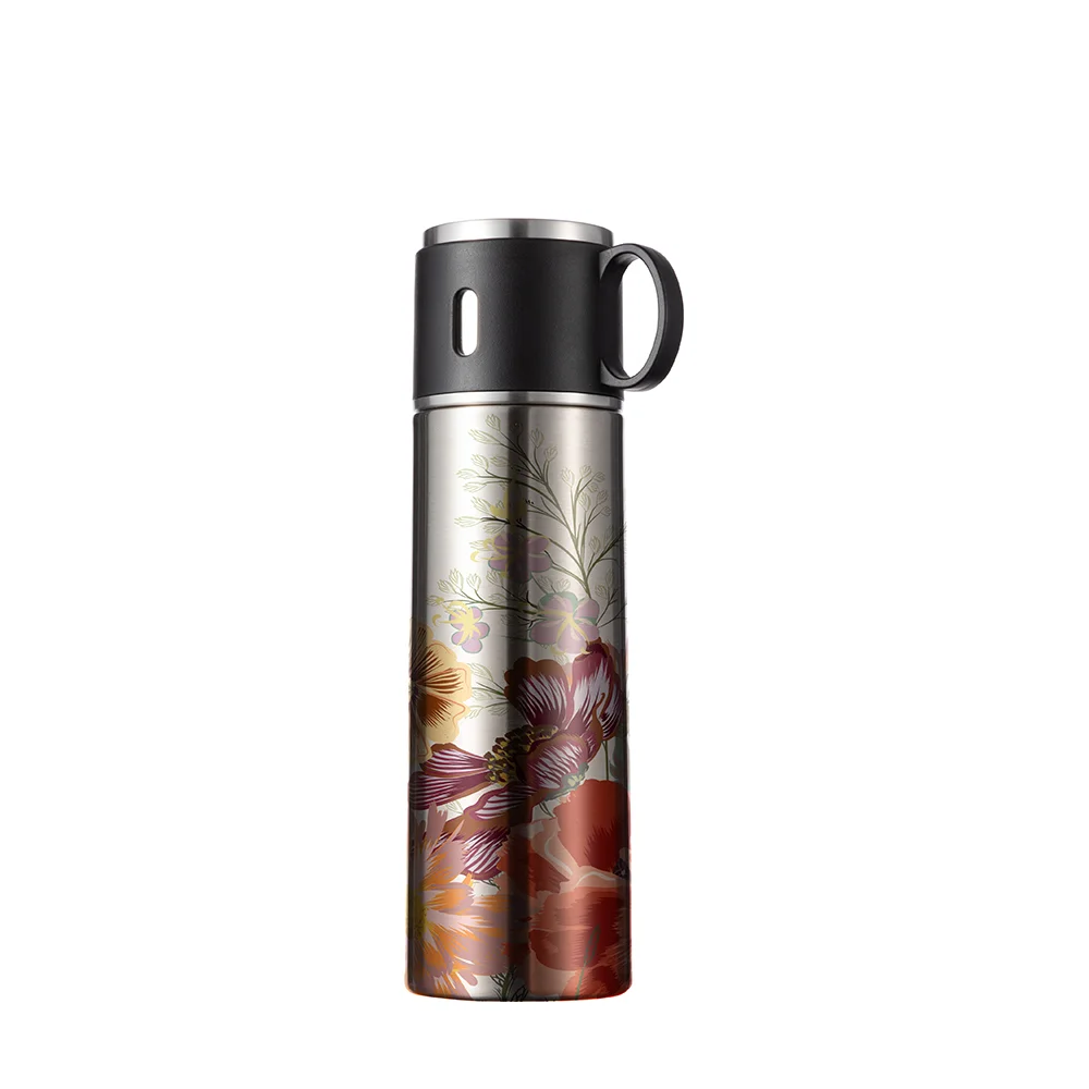 Sublimation Blank 17OZ 500ml Stainless Steel Water Bottle (Silver) thumbnail 2