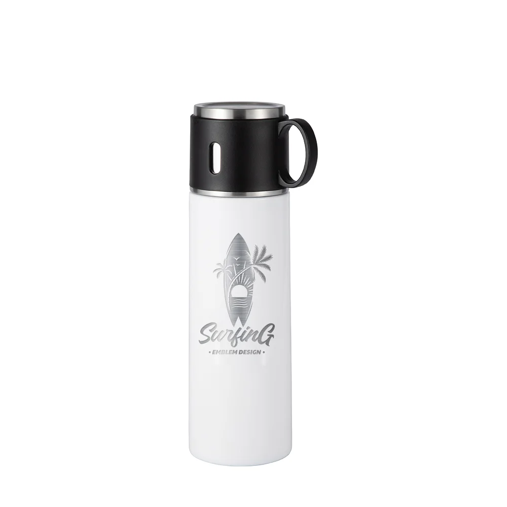 Sublimation Blank 17OZ 500ml Stainless Steel Water Bottle (White) thumbnail 4