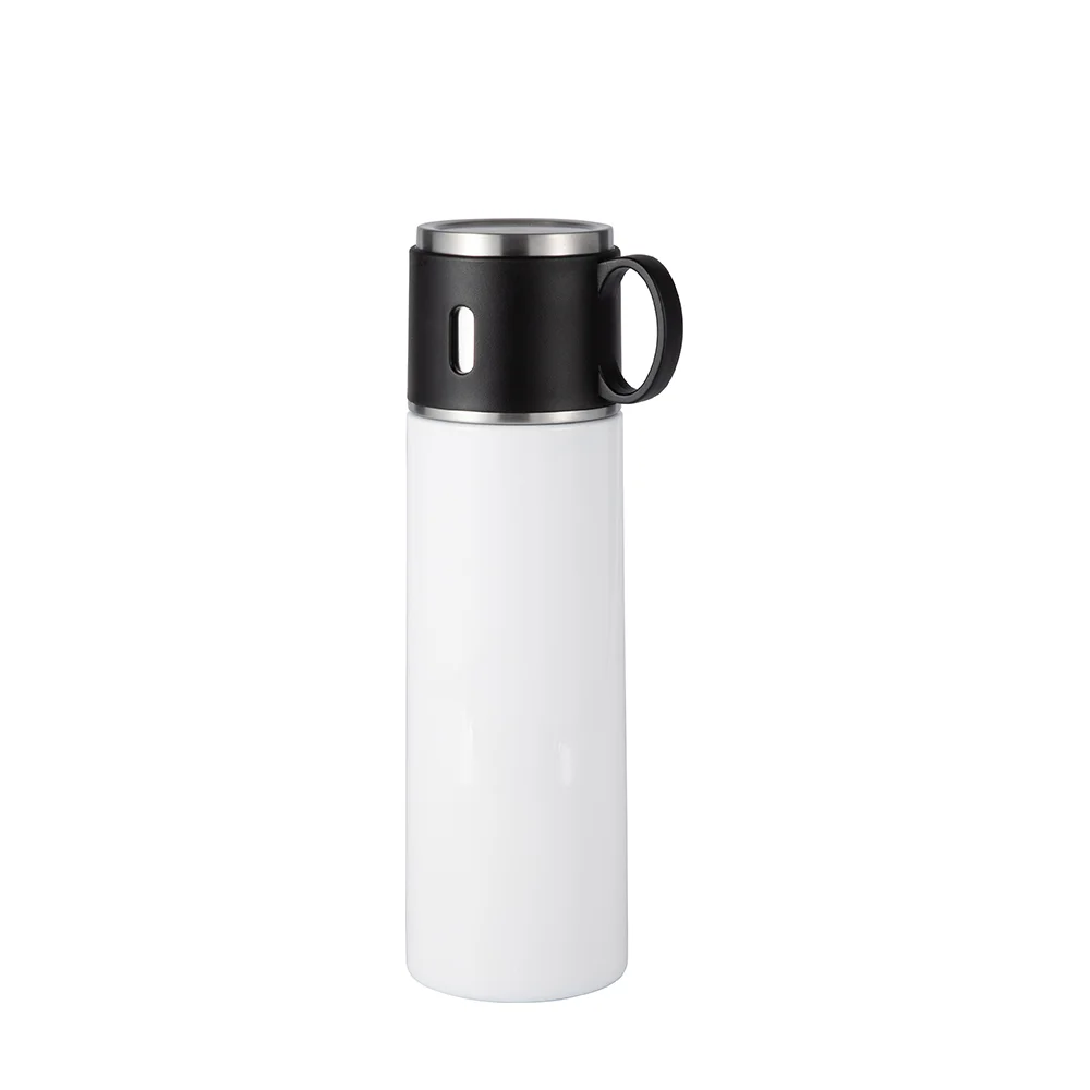 Sublimation Blank 17OZ 500ml Stainless Steel Water Bottle (White) thumbnail 1