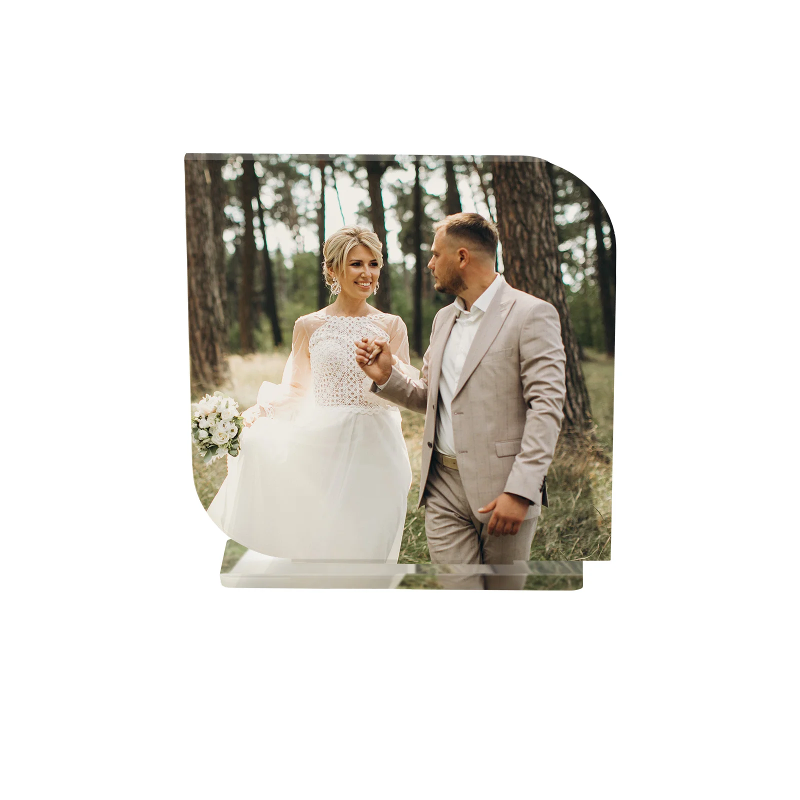 Sublimation Acrylic Photo Frame Custom Table Signs  (RND Square,15.6*15*0.4cm) thumbnail 2