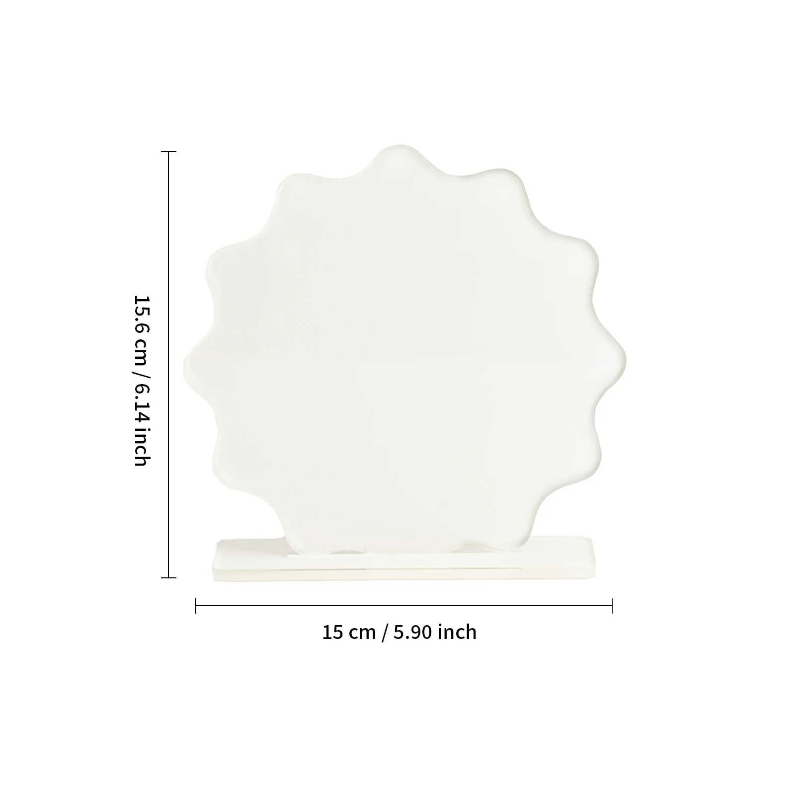 Sublimation Acrylic Photo Frame Custom Table Signs  (Wavy Shape,15.6*15*0.4cm) thumbnail 3