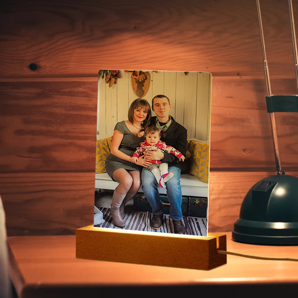 Sublimation LED Acrylic Photo Frames Night Lights Blanks(Rectangular, 5x7 inch) thumbnail 9
