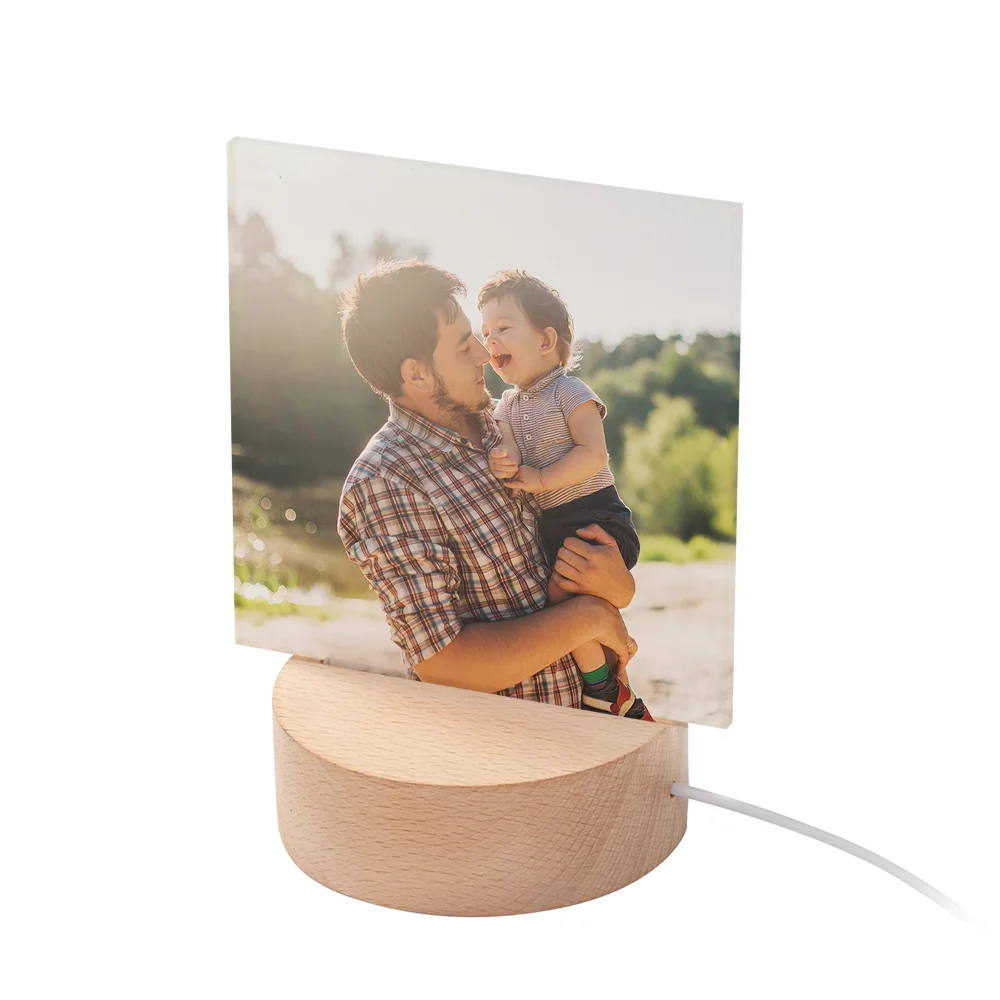 Sublimation LED Acrylic Photo Frames Night Lights Blanks (Rectangular, 13x15x0.4cm)