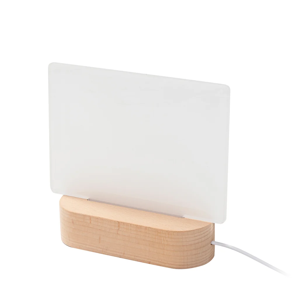 Sublimation LED Acrylic Photo Frames Night Lights Blanks (Rectangular, 14x17x0.4cm)