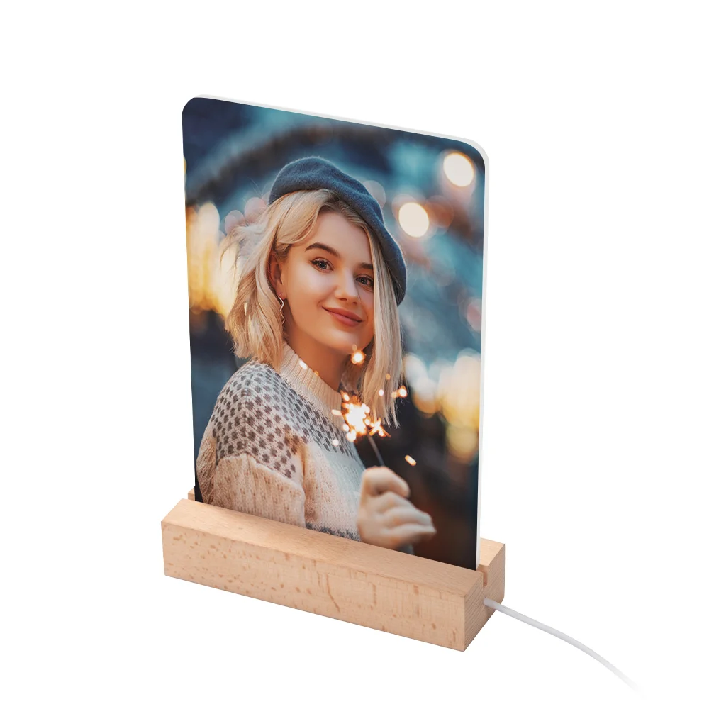 Sublimation LED Acrylic Photo Frames Night Lights Blanks (Rectangular, 5.5x8.5 inch)