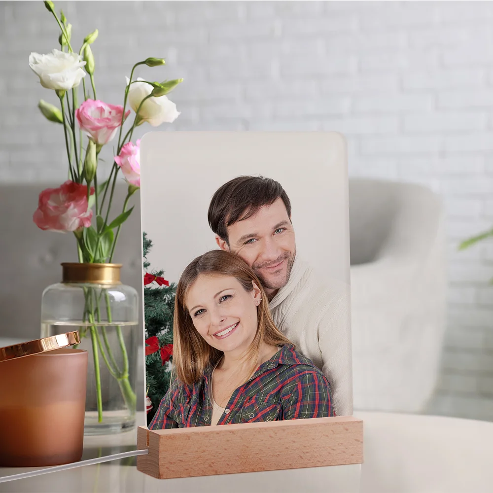 Sublimation LED Acrylic Photo Frames Night Lights Blanks 6x8 inch thumbnail 3