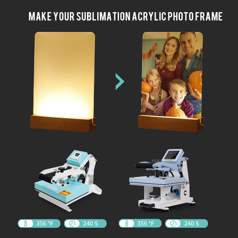 Sublimation LED Acrylic Photo Frames Night Lights Blanks 6x8 inch thumbnail 5
