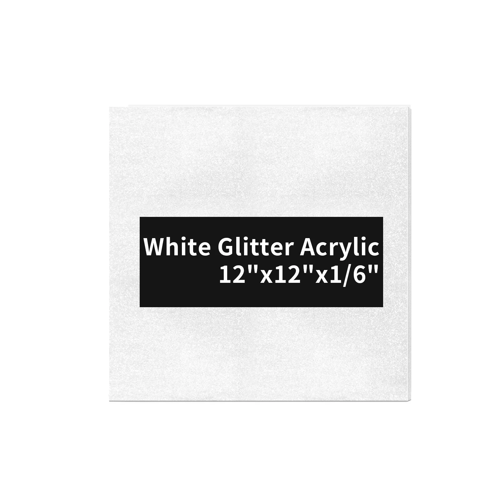 Sublimation Glitter Acrylic Blank Sheet White 12x12 inch/30.5x30.5x0.4cm