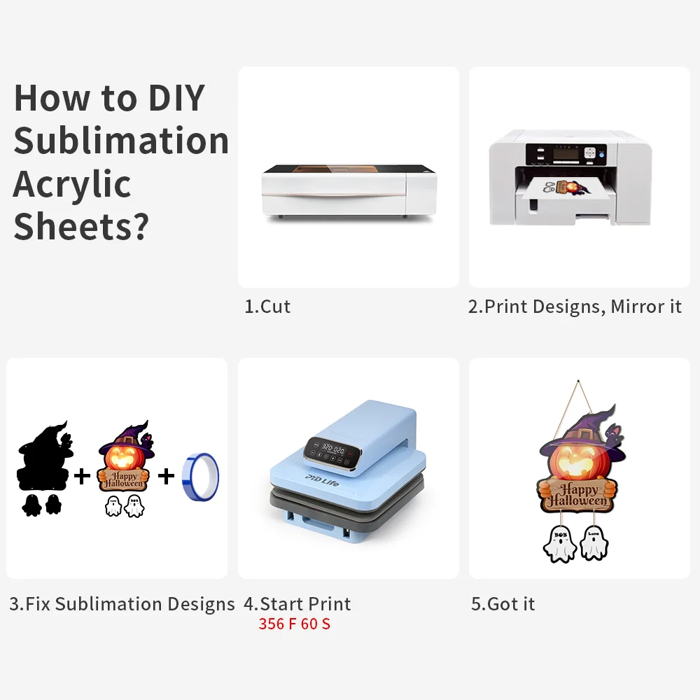Sublimation Acrylic Blank Sheet White 12x12 inch /30.5x30.5x0.2cm thumbnail 4