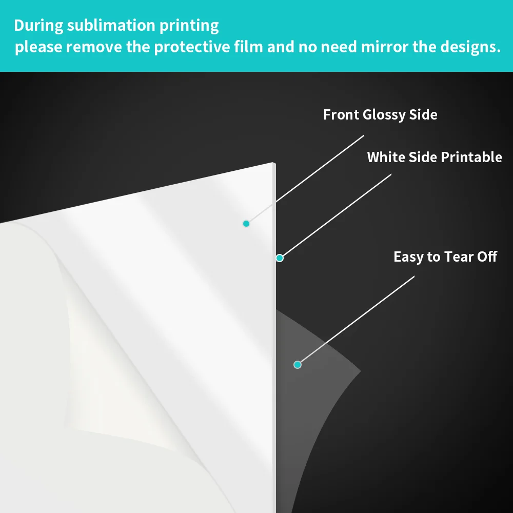 Sublimation Acrylic Blank Sheet White 12x12 inch /30.5x30.5x0.2cm thumbnail 7