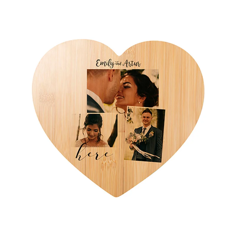 Sublimation Heart Shape Bamboo Cutting Board(25*23.5*1.2cm/9.84"*9.25") thumbnail 2