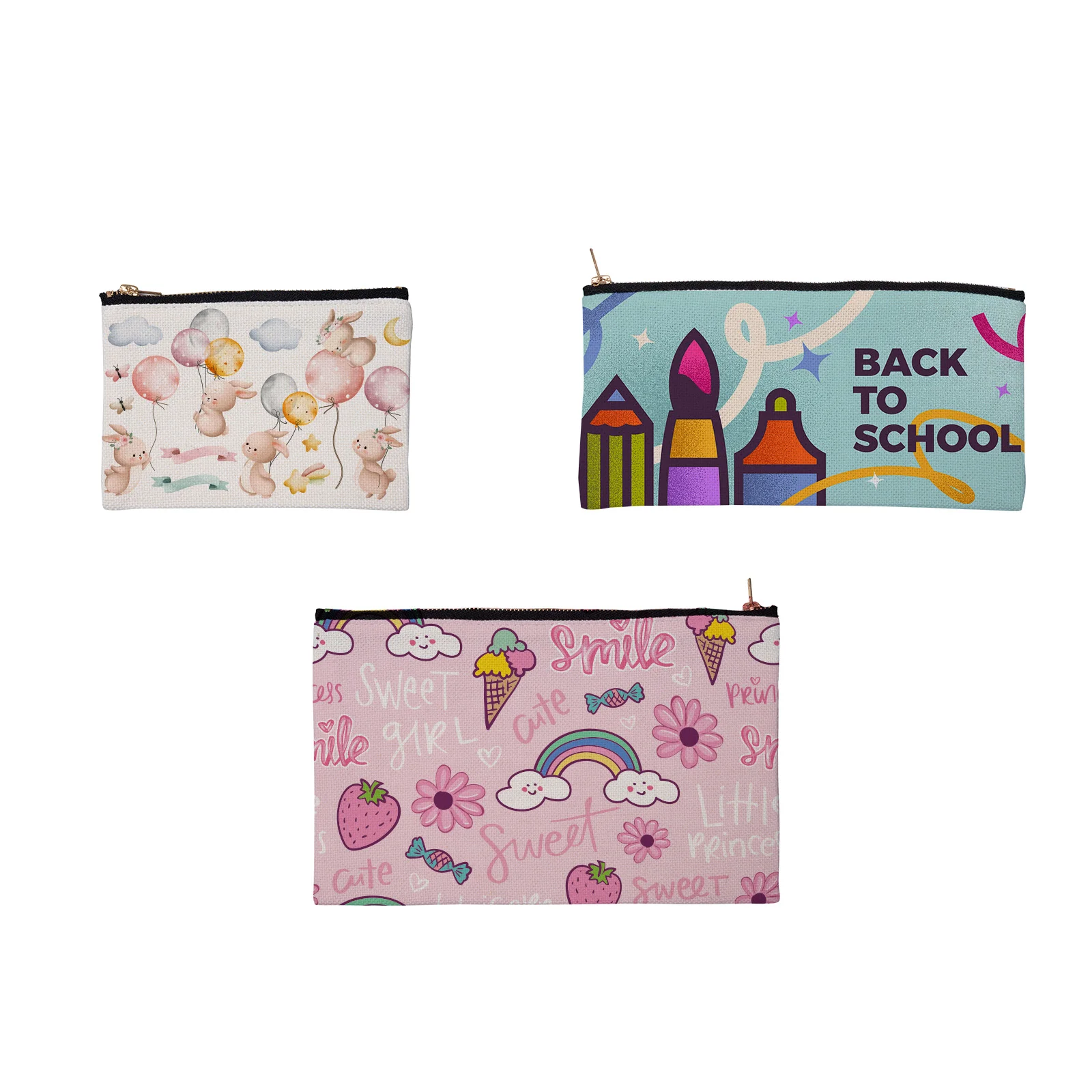 Sublimation Handbag Blank Zippered Coin Purse (Linen, 10*15cm) thumbnail 2