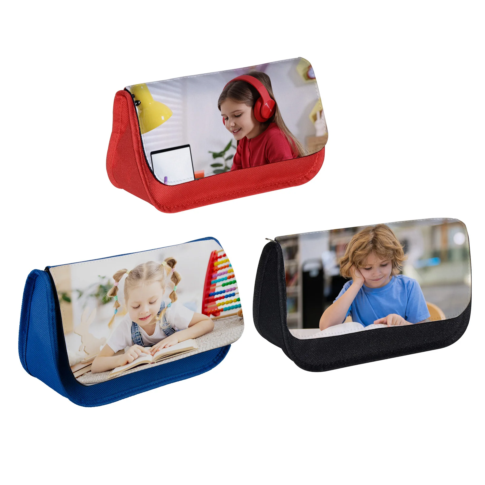 Sublimation Pencil Case (Canvas,Red) thumbnail 2
