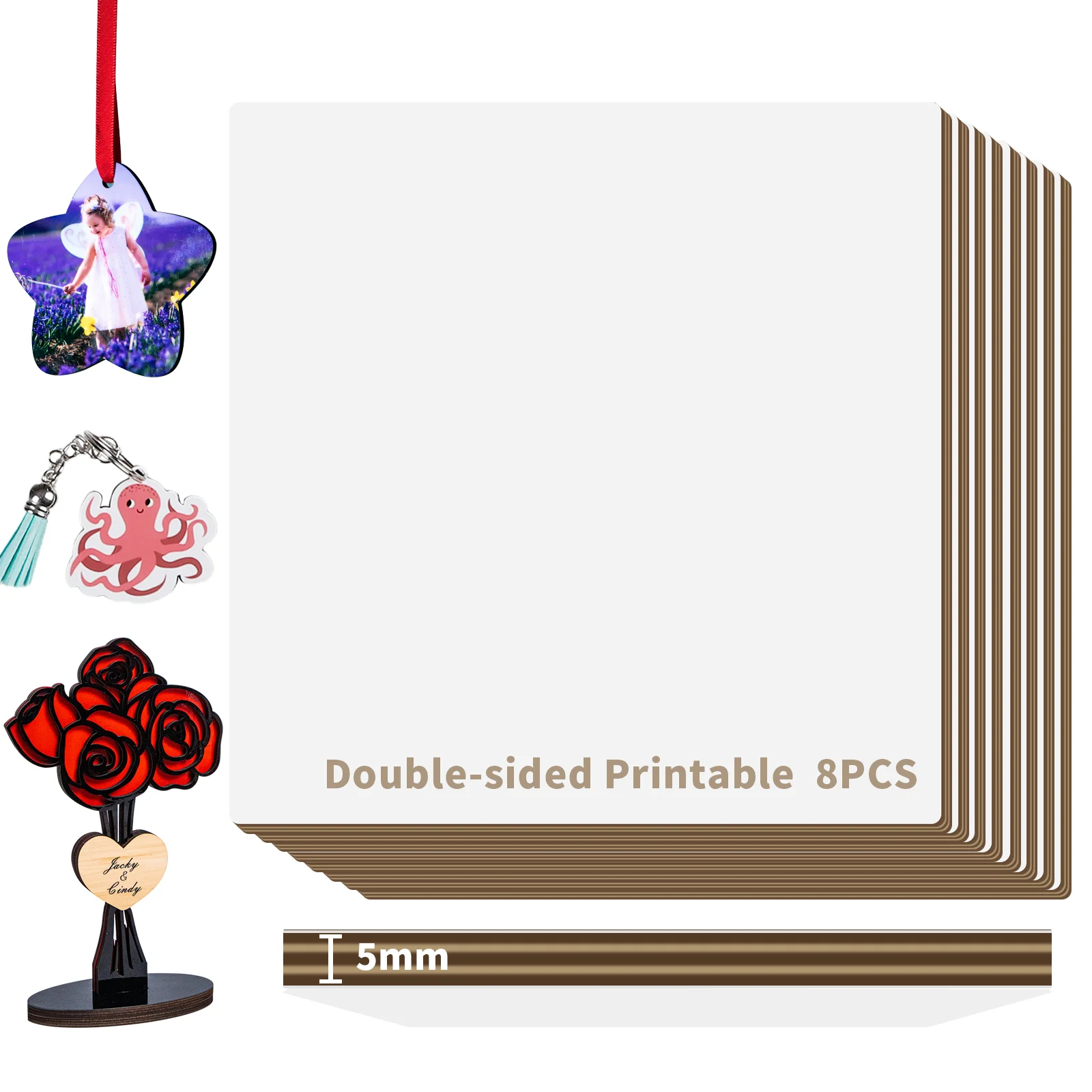 Sublimation Plywood Blank Sheets White 11.8x11.8 inch /30x30x0.5cm thumbnail 7