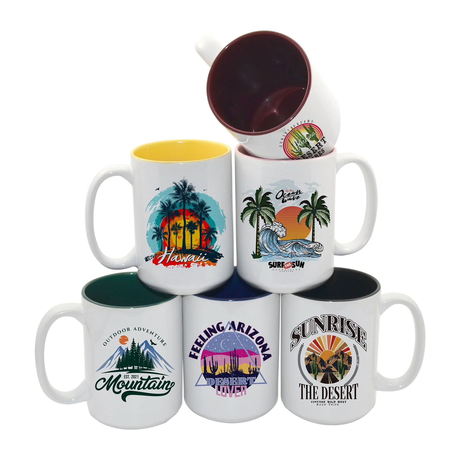 15oz Sublimation Mug Two-Tone Mugs thumbnail 2