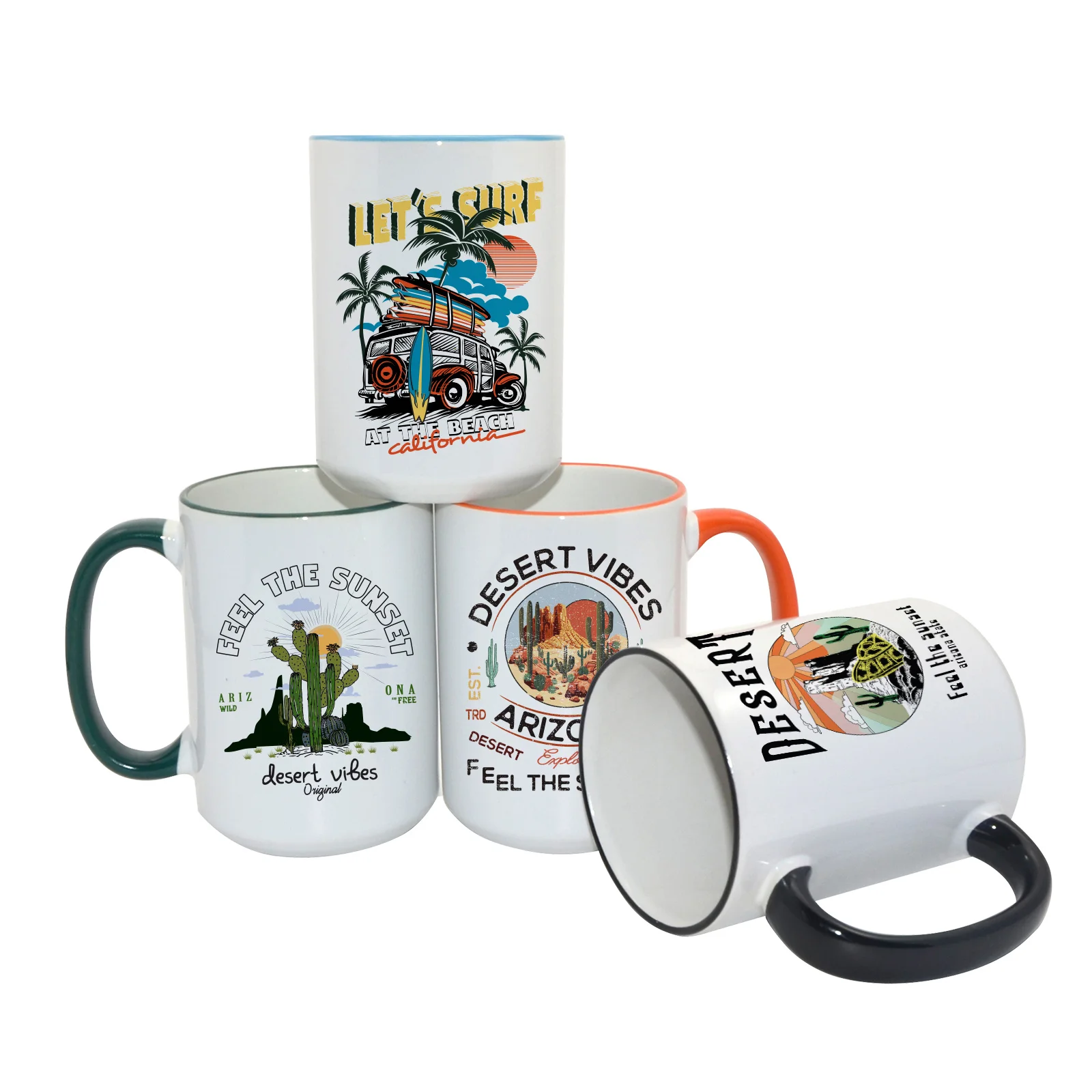 15oz Sublimation Mug Rim Handle Mugs thumbnail 2