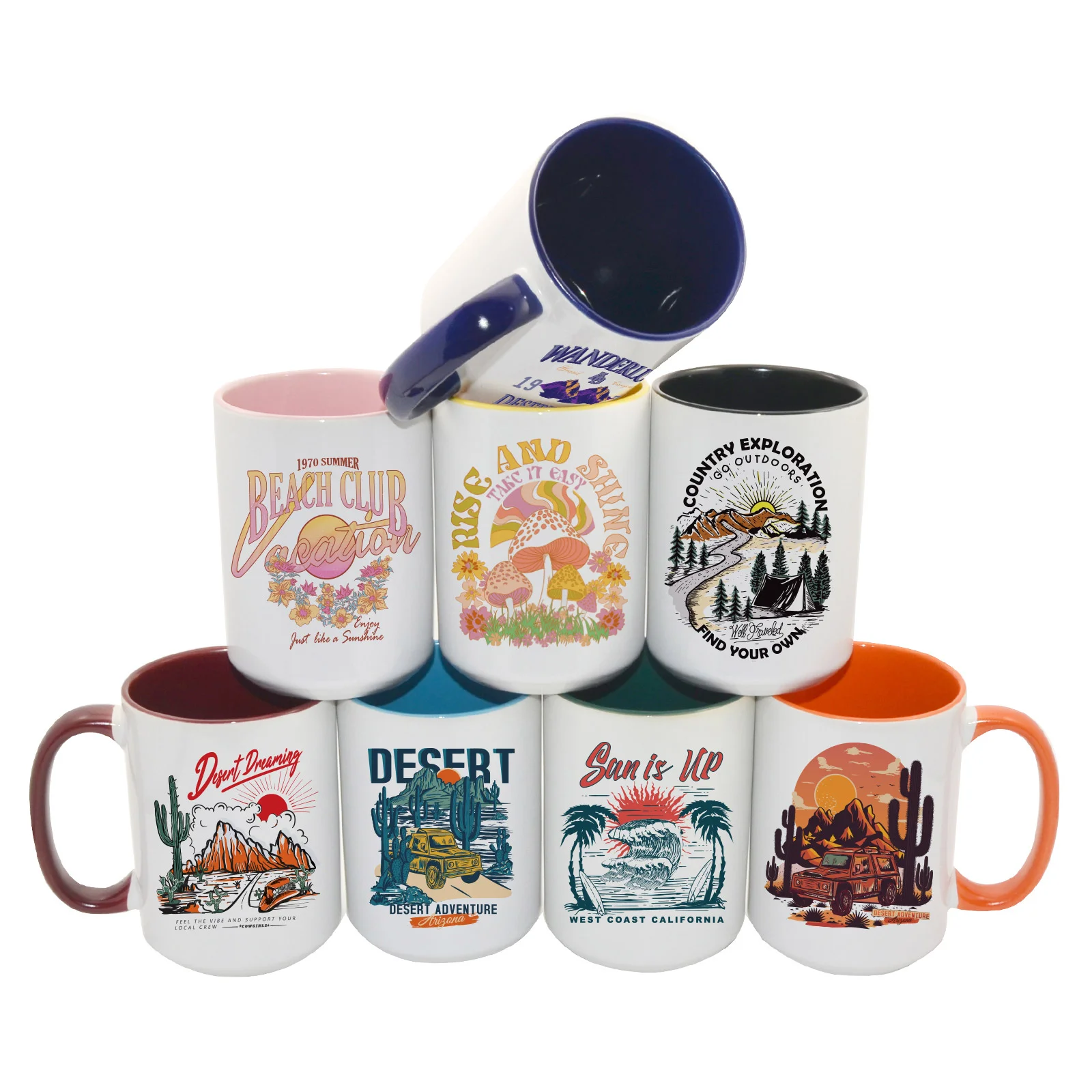 15oz Sublimation Mug  Inner Handle Color Mug thumbnail 2