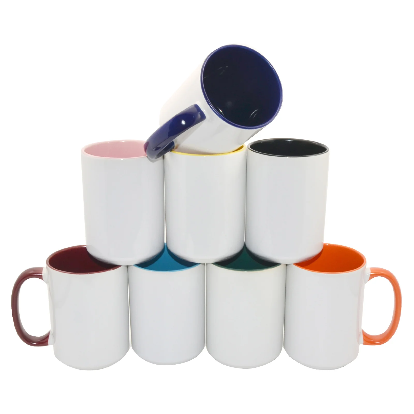 15oz Sublimation Mug  Inner Handle Color Mug thumbnail 1