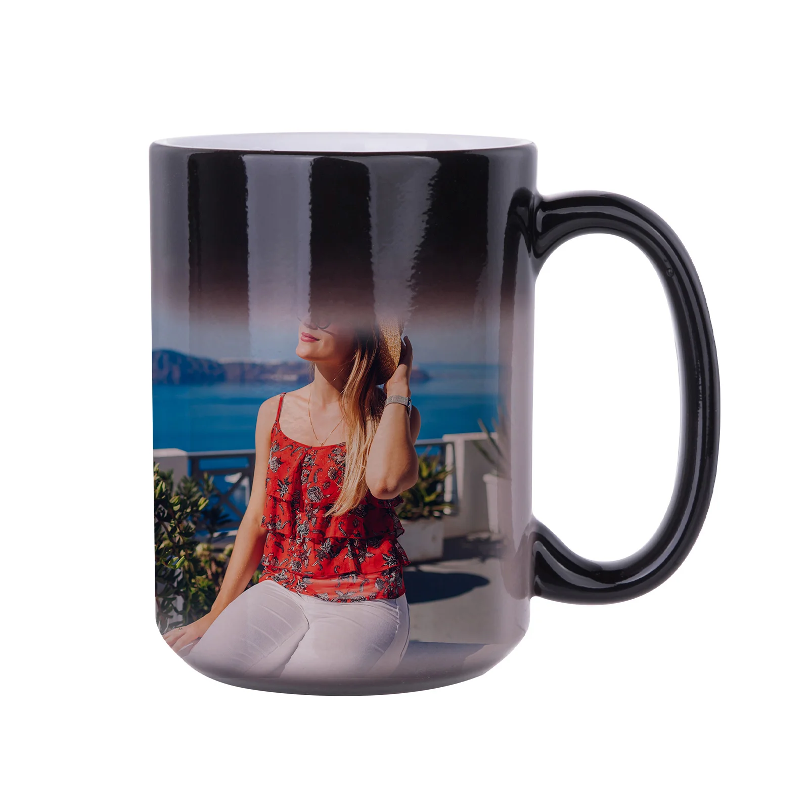 15oz Sublimation Color Changing Mug (Glossy Black) thumbnail 2