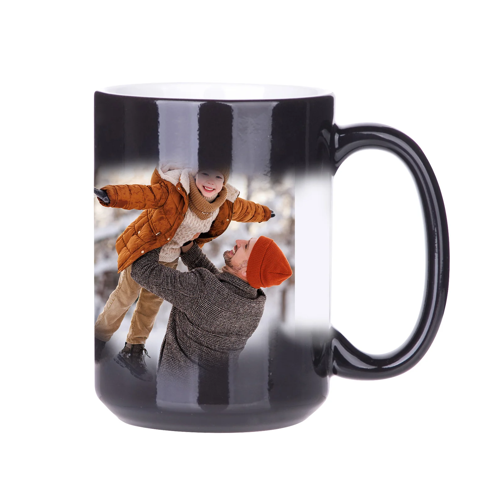 15oz Sublimation Color Changing Mug (Glossy Black) thumbnail 3