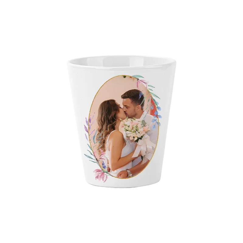 12oz/350ml Cone Shape Sublimation Ceramic Garden Planter Pot thumbnail 3