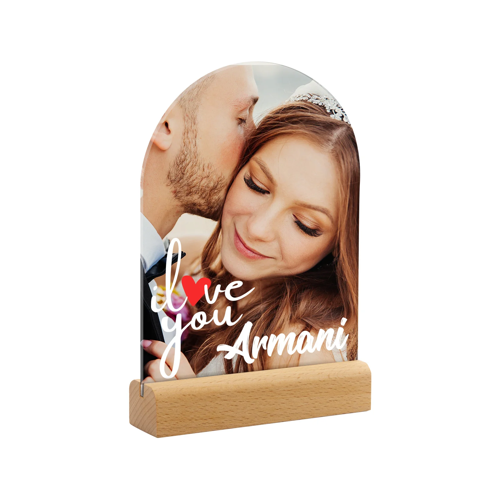 Sublimation Wedding Table Signs Acrylic Photo Signs (Arch Shape, 6x8 inch)