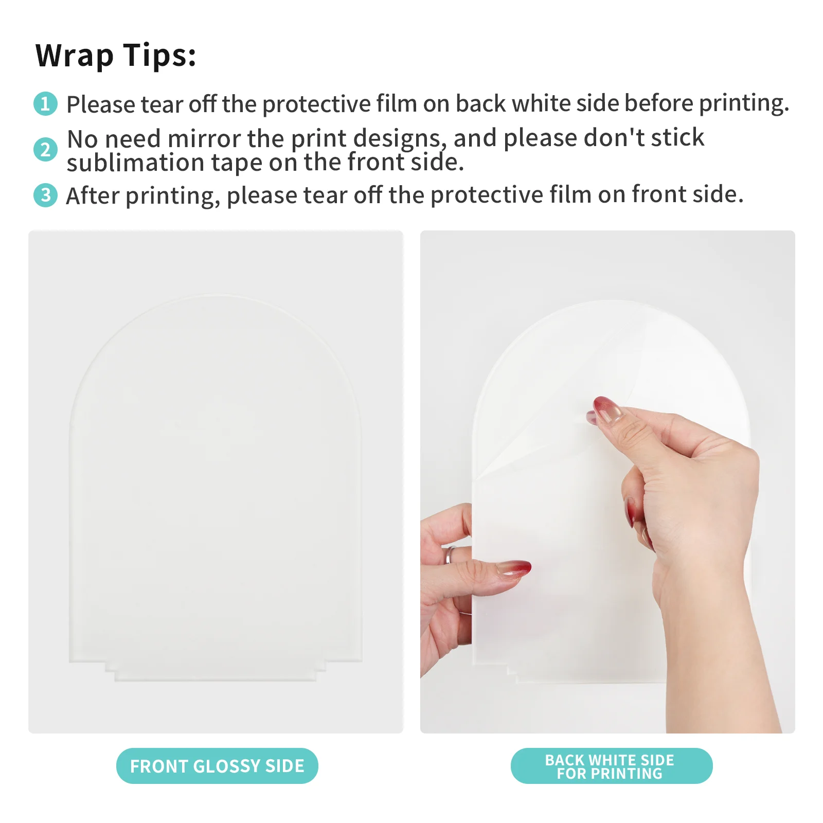 Sublimation Acrylic Photo Frame with LED Wood Base (Arch, 6x8 inch) thumbnail 6