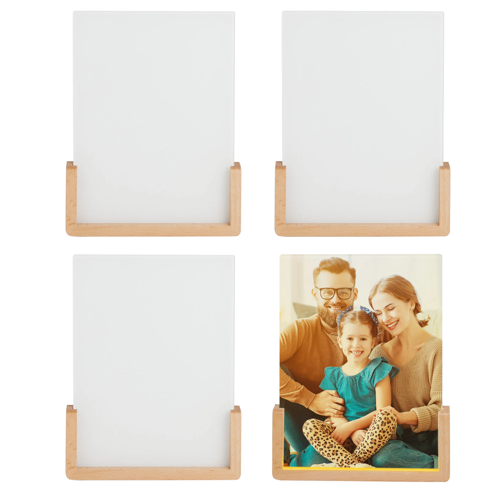 Sublimation Glass Frame with LED Wood Base (5x7 inch) thumbnail 9