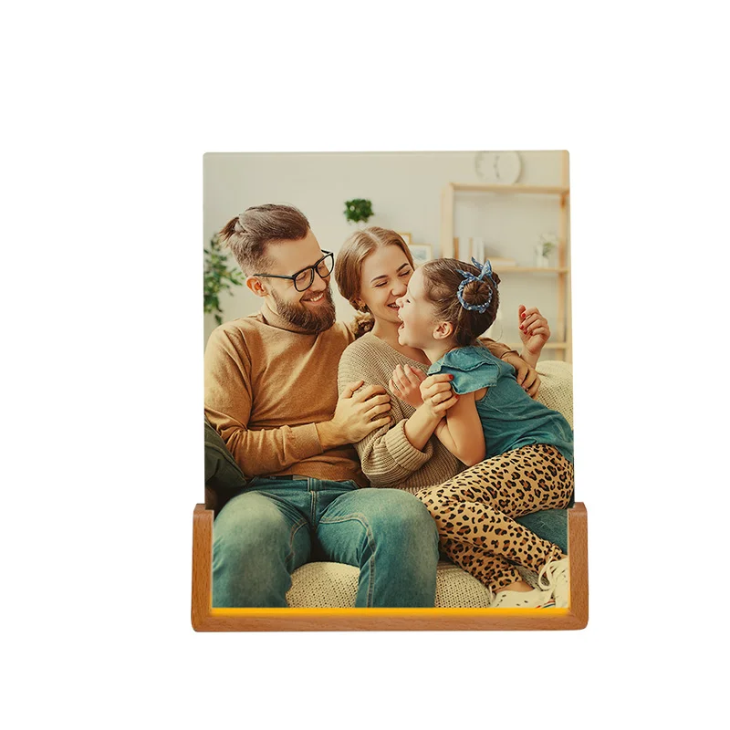 Sublimation Glass Frame with LED Wood Base (8x10 inch)