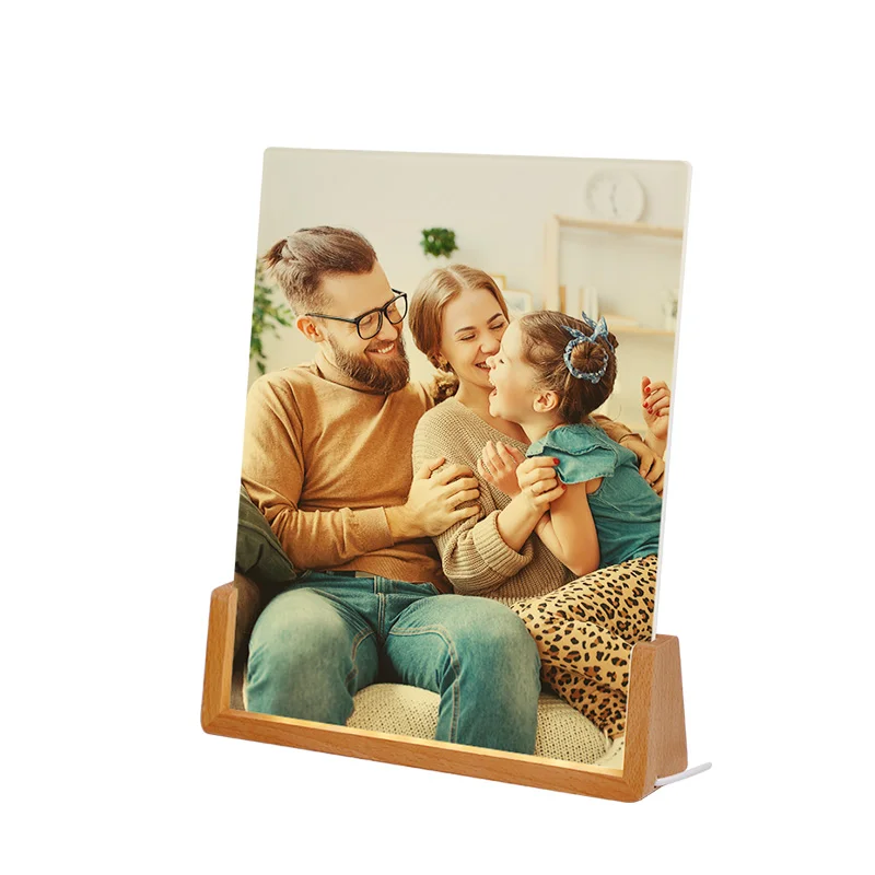 Sublimation Glass Frame with LED Wood Base (8x10 inch) thumbnail 3