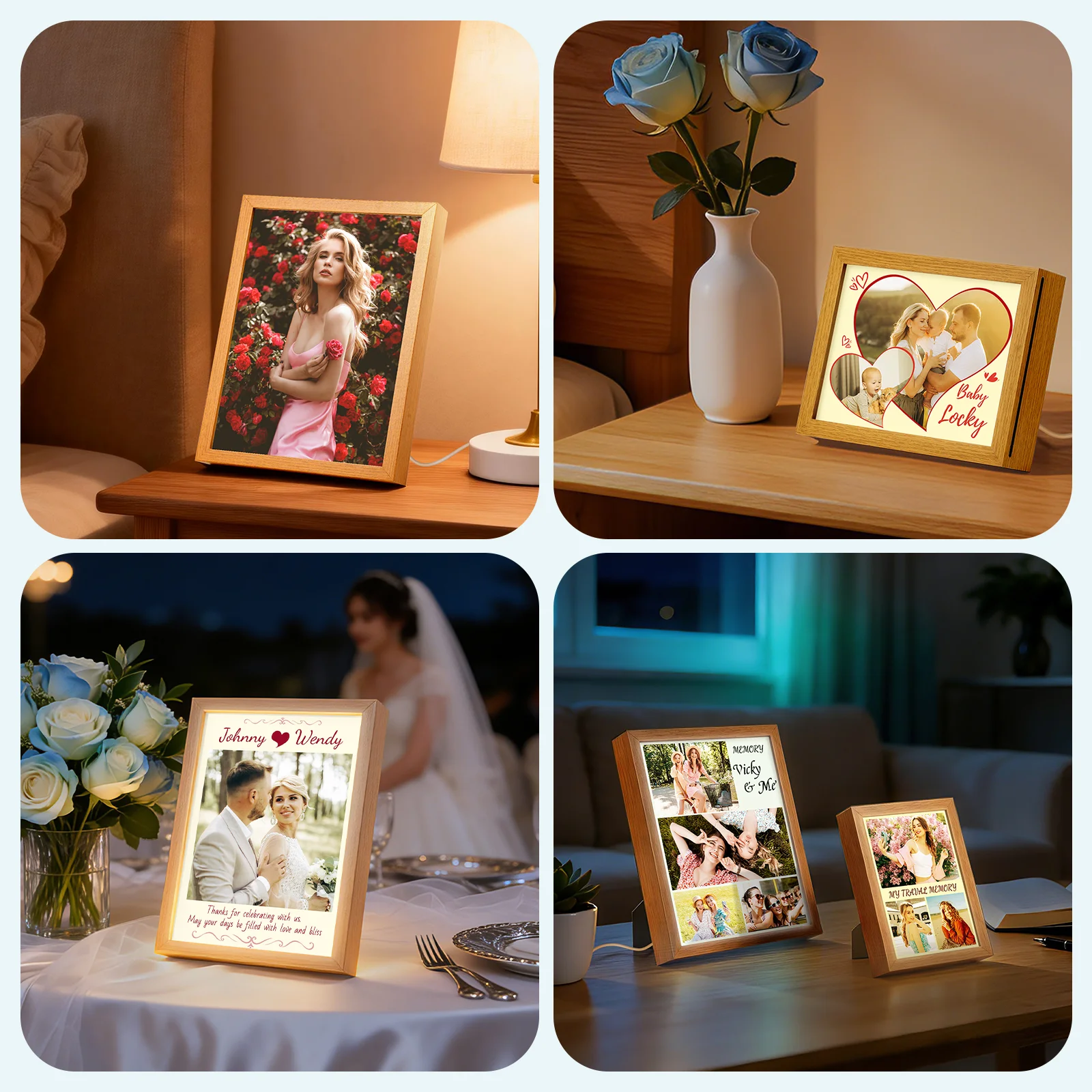 Illuminated Photo Frame with Sublimation Blank Glass Plate (A4, 8.3x 11.7 inch) thumbnail 4