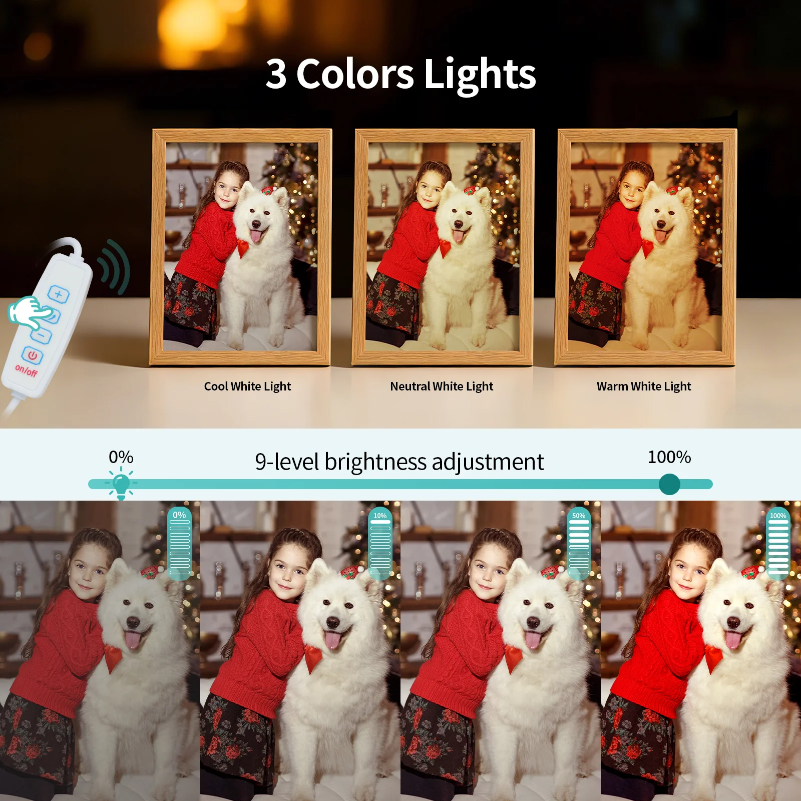 Illuminated Photo Frame with Sublimation Blank Glass Plate (A4, 8.3x 11.7 inch) thumbnail 5
