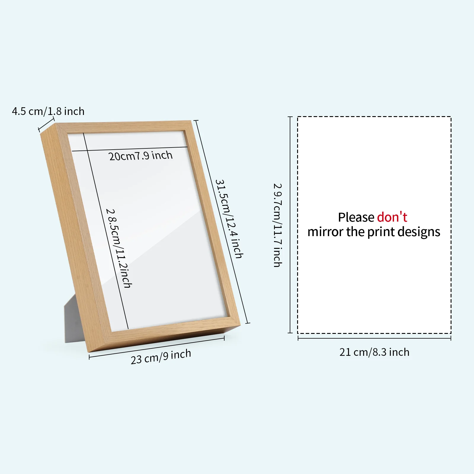 Illuminated Photo Frame with Sublimation Blank Glass Plate (A4, 8.3x 11.7 inch) thumbnail 9